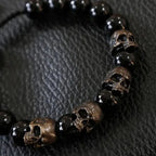 Vintage Gothic Skull Bracelet for Men — Motorcycle Adjustable
