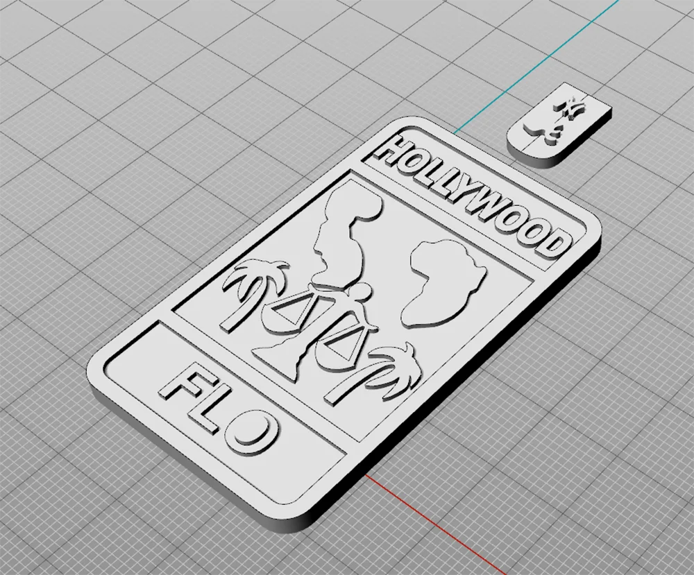 Iced Out Logo Tag Pendant Necklace