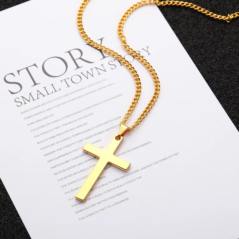 Minimalist Pendant Chain Necklace — Stainless Steel