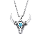 Vintage 316L Stainless Steel Bull Head Pendant Necklace For Men Women Hip Hop Fashion Animal Punk Jewelry Amulet Gifts
