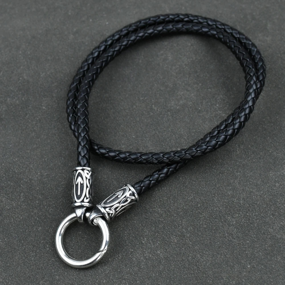 Viking amulet Jewelry Nordic viking rune with thor hammer pendant necklace with stainless steel -king chain