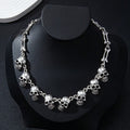Layered Skull Choker Necklace — Gothic