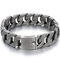 40CM Length 31MM Width Big Curb Cuban Link Chain Necklaces Heavy Stainless Steel On Neck Chains for Women Party Jewelry