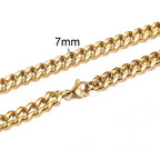 Cuban Link Chain Necklace 3-7mm — Stainless Steel