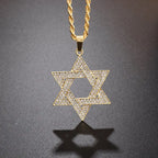 Iced Out Star of David Gold Pendant