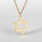 Star of David Pendant Necklace — Gold-Tone Metal