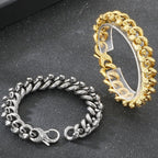 Gothic Man Bracelet Cool 14MM Wide Stainless Steel Snake Body Chain Bracelets for Men Biker Jewelry Charms for Boys