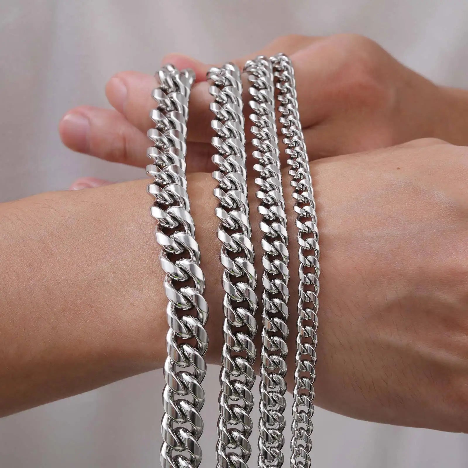 Cuban Curb Chain Bracelet 12mm — Stainless Steel
