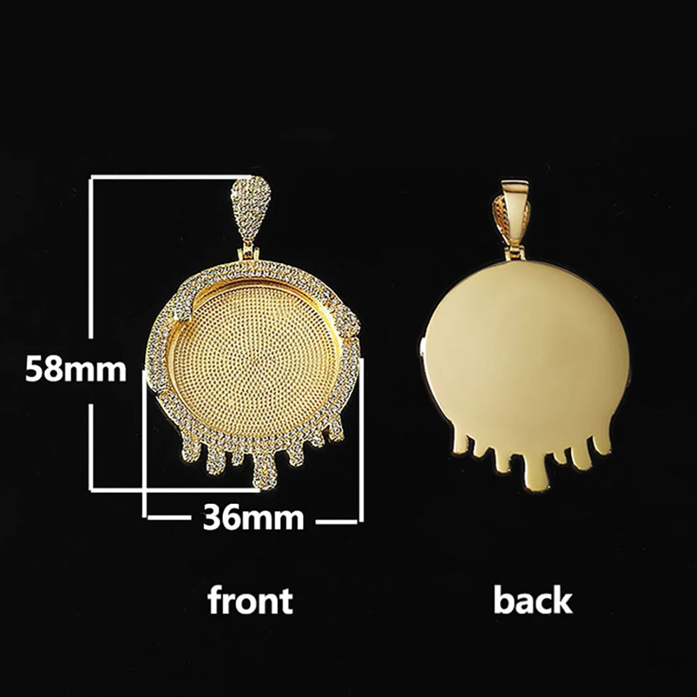 Iced Out Photo Pendant Necklace