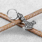 Thor's Hammer Viking Stud Earrings for Men — Stainless Steel
