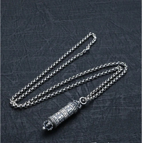 Openable Gawu Box Pendant Necklace — Silver-Tone