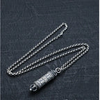Openable Gawu Box Pendant Necklace — Silver-Tone