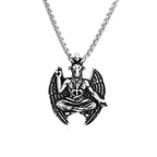 Occult Steel Pendant Vintage Gothic Satanic Goat