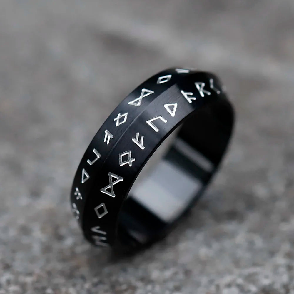 Odin Viking Rune Amulet Ring — Stainless Steel