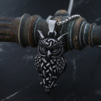 Good Polished Vintage 316L Stainless Steel Fashion Owl Pendant Necklace For Man Women Party Gift Animal Jewelry