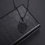 Stainless Steel Square Black Natural Stone Necklace Beautiful Geometric Polygon Pendant for Women Casual Punk Jewelry
