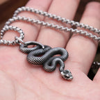 Snake Stainless Steel Pendant Necklace