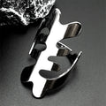 Africa Symbol Hoop Earrings — Stainless Steel