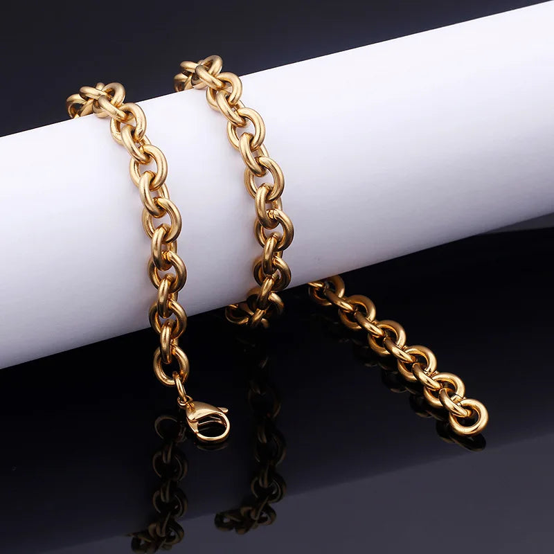 Gold-Tone O Chain Necklace — 8mm
