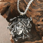 Medusa Snake Pendant Necklace — Stainless Steel