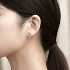 Minimal Steel Stud Earrings — Stainless