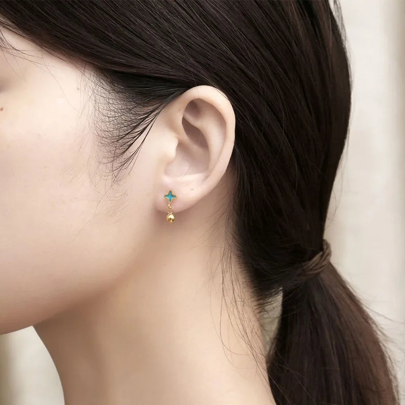 Minimal Steel Stud Earrings — Stainless