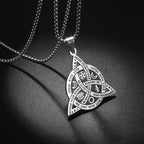 Vintage Scandinavian Pendant Necklace Stainless Steel Nordic Compass Valknut Rune Jewelry Men Women Fine Jewelry