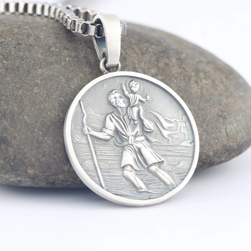 St. Christopher Pendant — 925 Silver