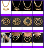 Silver Cuban Chain Necklace Stainless Steel 8/10/12MM