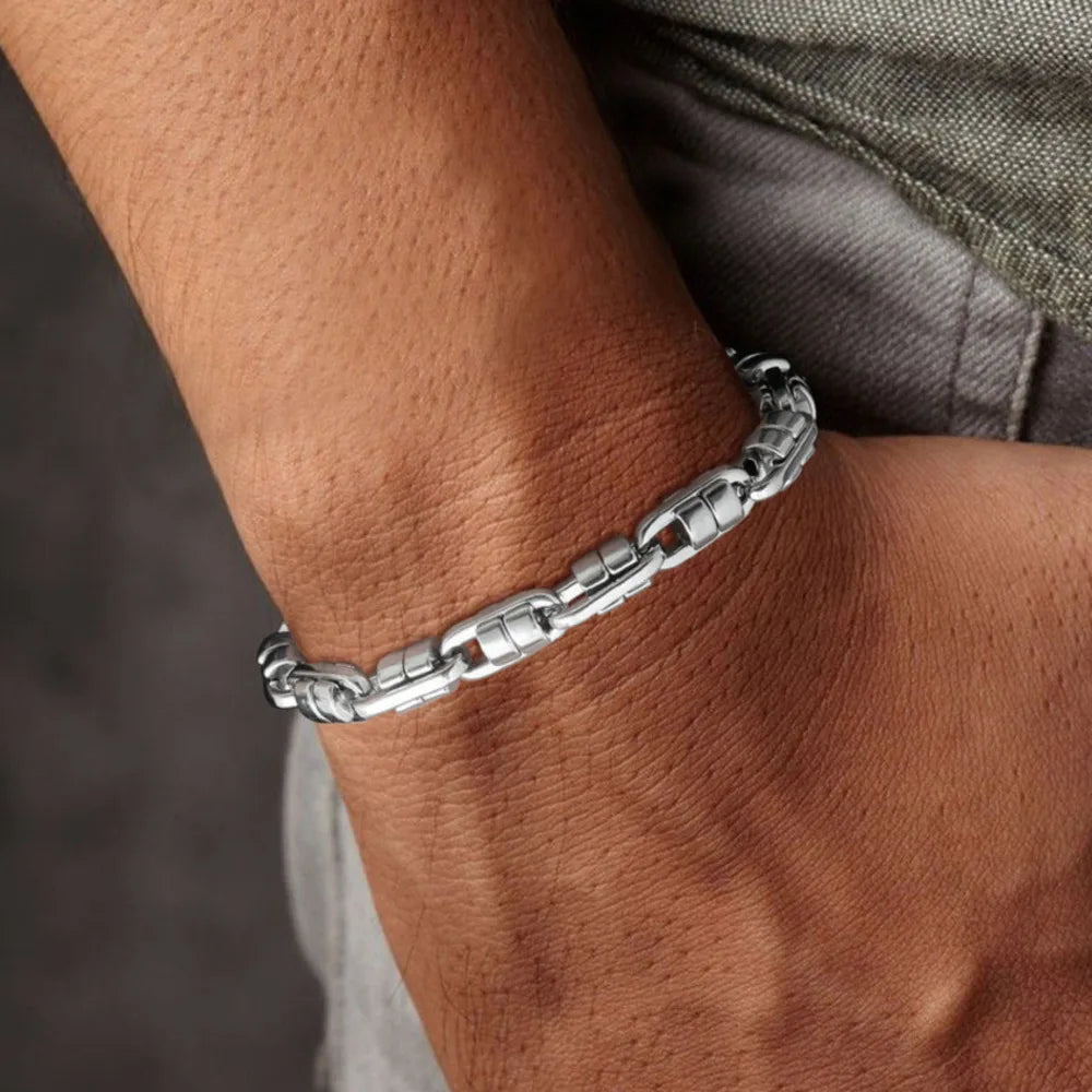 Chunky Link Chain Bracelet — Stainless Steel