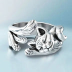 Cool Animal Octopus Rings Simple Punk Gothic Deep Sea Squid Octopus Fashion Jewelry Open Adjustable Antique Silver