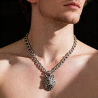 Wolf Viking Steel Pendant 316L Head Punk