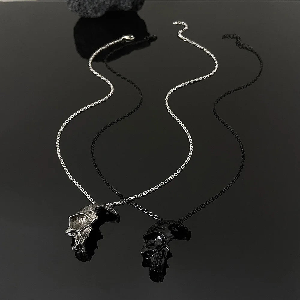 Skull Face Choker Pendant Necklace — Gothic
