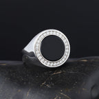 Agate Statement Ring — 925 Silver