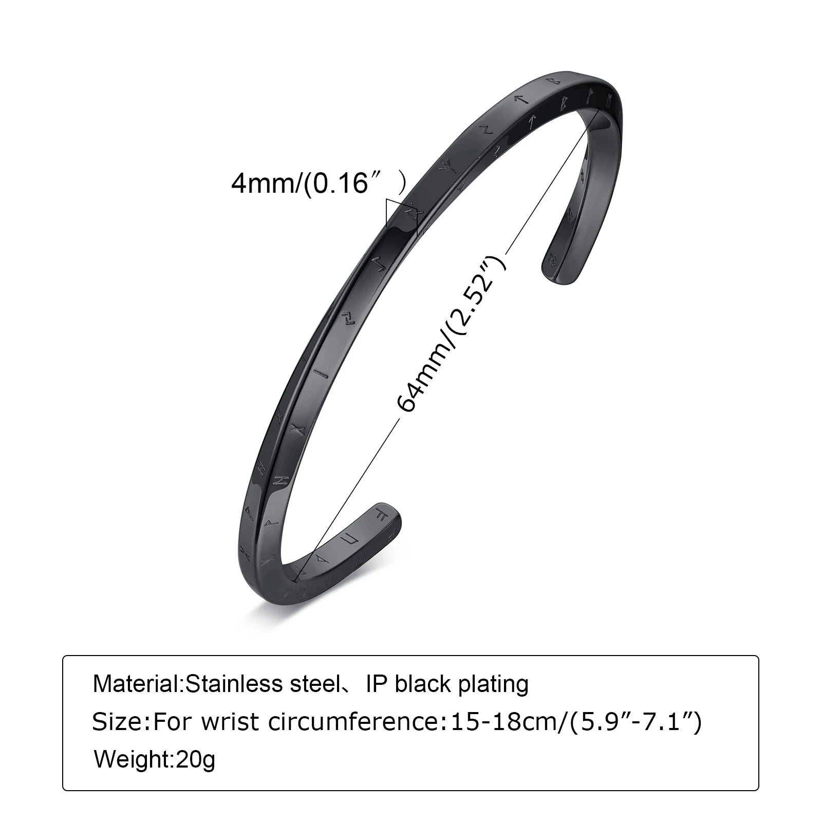 Minimal Thin Cuff Bangle Bracelet — Stainless Steel