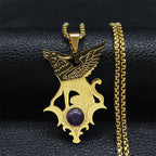 Viking Dragon Stainless Steel Pendant Necklace
