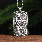 Exquisite and Creative Hip Hop Pentagram Pendant Necklace for Men Simple Punk Texture Necklace Jewelry Sweater Chain