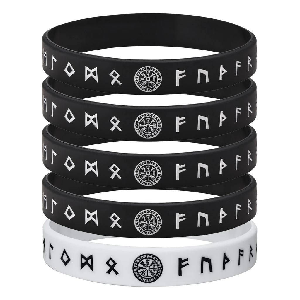 Viking Compass Silicone Bracelet 12mm