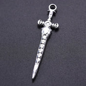 7pc Religious Belief Cross Treasure Sword Gold/Silver Color Pendant High Quality Stainless Steel Wing Amulet Diy Necklace Making