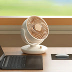 Desktop Rechargeable Fan Small Portable Air Conditioning Appliances Auto Rotation Ventilador 3-speed Wind Silent for
