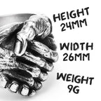 Handshake Deal Stainless Steel Men Rings Punk New In For Male Women Fashion Jewelry Creativity Gift