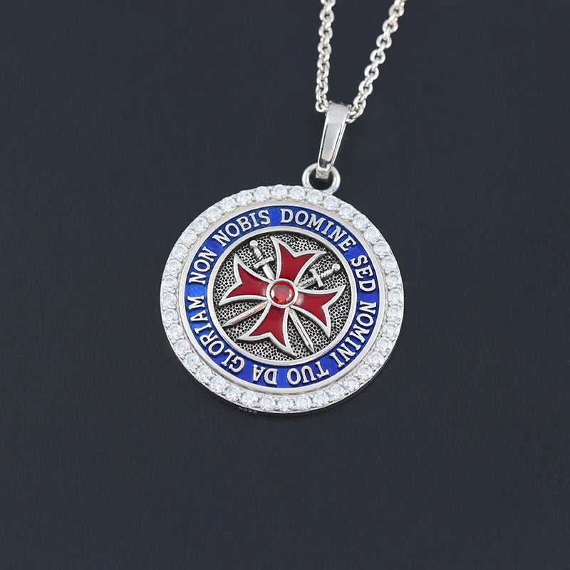 Knights Templar Cross Pendant — 925 Silver