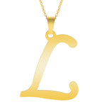 Initial 26 Letters Pendant Stainless Steel Necklaces For Women Men Accessories English Alphabet Necklace Fashion