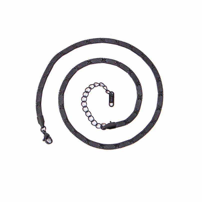 1pc Fashion Unisex Snake Chain Stainless Steel Jewelry Flat Snake Herringbone Chain Necklaces for Women Men New Trend