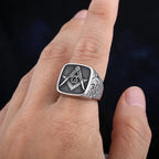 Freeshipping Fashion 2024 New 316L Stainless Steel Freemasonry Ring With Pattern For Man Biker Jewelry For Boyfriend