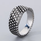 18K Vacuum Plated Rings for Man Women 316l Stainless Steel Men's Band Accessories Engagement CZ Ring His Birthday Party