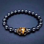 Rope Steel Bracelet Tiger Eye Natural Stone