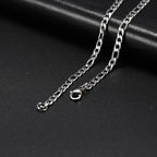 My Shape Basic Cuban Chain Necklaces for Men Chains Punk Figaro Box Curb Chain Chokers Lobster Clasp Fashion Male