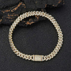Gold Cuban Bracelet Iced Out 6MM Real Gold