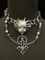 Cross Leather Pendant Necklace